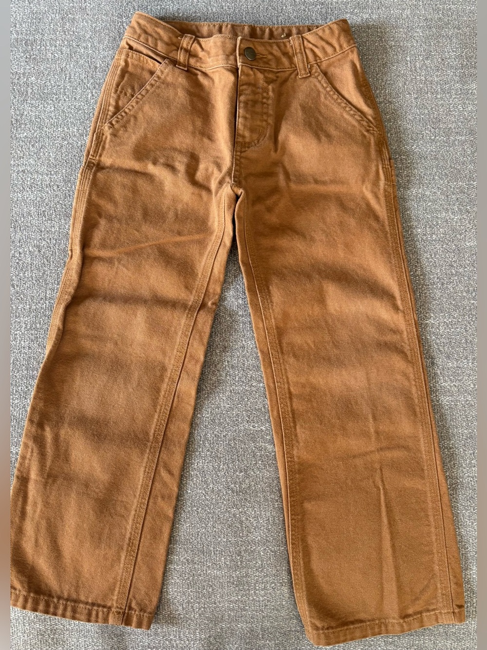 CARHARTT Kids Brown Canvas Dungaree Painter Farm Pants EUC Size 6